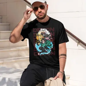 Anime Demon Slayer Men's T-shirt made of pure cotton featuring bold graphic design for fans