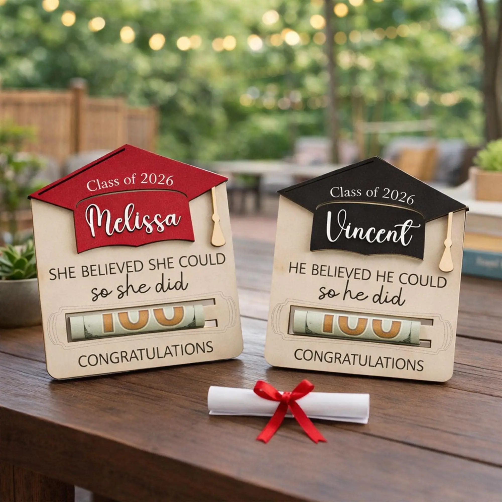 Personalized Grad Money Holder, Class of 2026 Gift, Graduation Money Gift, Grad Present, Senior 2026, College Gift, Student Gift, Graduation 2026 Gifts, Graduation Decorations 2026