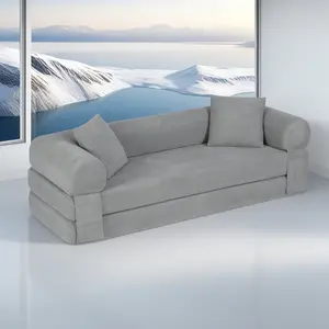 Convertible Sofa Bed Couch,80 Inch Boneless Couches for Living Room,Folding Sleeper Sofa Bed Queen with Storage,Corduroy Flod Out Couch Compressed Couch in a Box