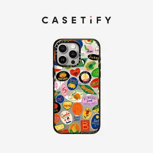 CASETiFY FRUIT STICKERS iPhone 15/14 Series Phone Case MagSafe Impact / Impact - Black