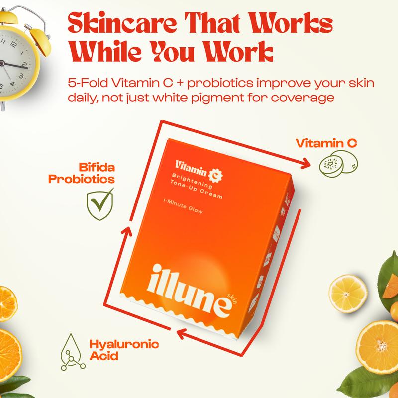 Illune Vitamin C Tone-Up Cream Look polished in 60 seconds. One step, zero clutter.