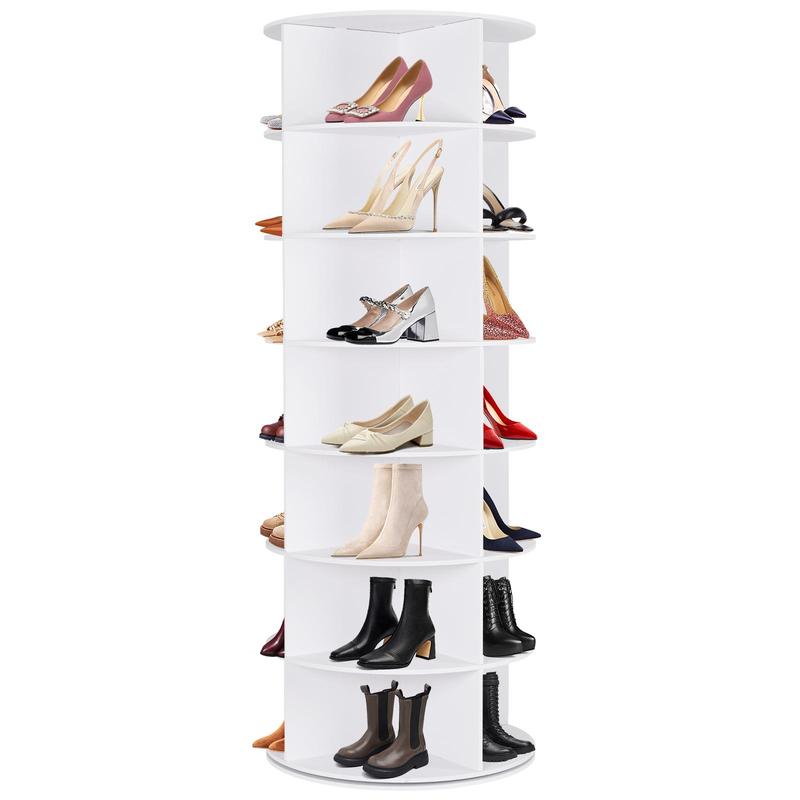 360° Rotating 7-Tiers Organizer Shoe Rack, Spinning and Revolving Round ...