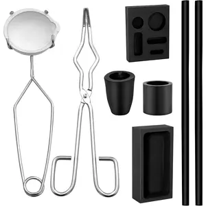 8 count Crucible kit, Graphite  Melting Casting Kit-  Melting Kit- Metal Melting Kit