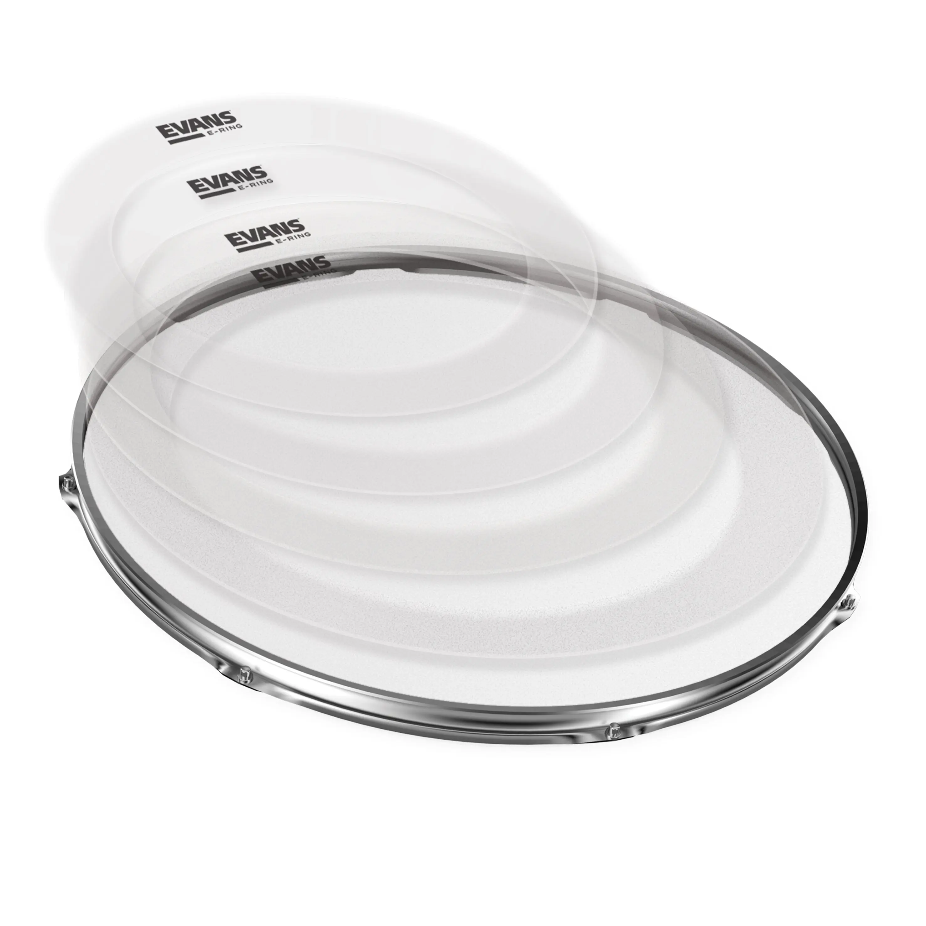 Evans E-Ring Pack, Rock (10", 12", 16") with a 14" Snare E-Ring