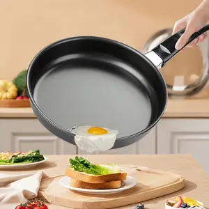 [Non-Stick Frying Pan] A Flat-Bottomed Frying Pan with a Non-Stick Coating, Suitable for Frying, Stir-Frying, Deep-Frying, And Baking. It Can Be Used in Both Home Kitchens And Outdoor Cooking, Perfect for Cooking Steak, Eggs, Grilling Meat