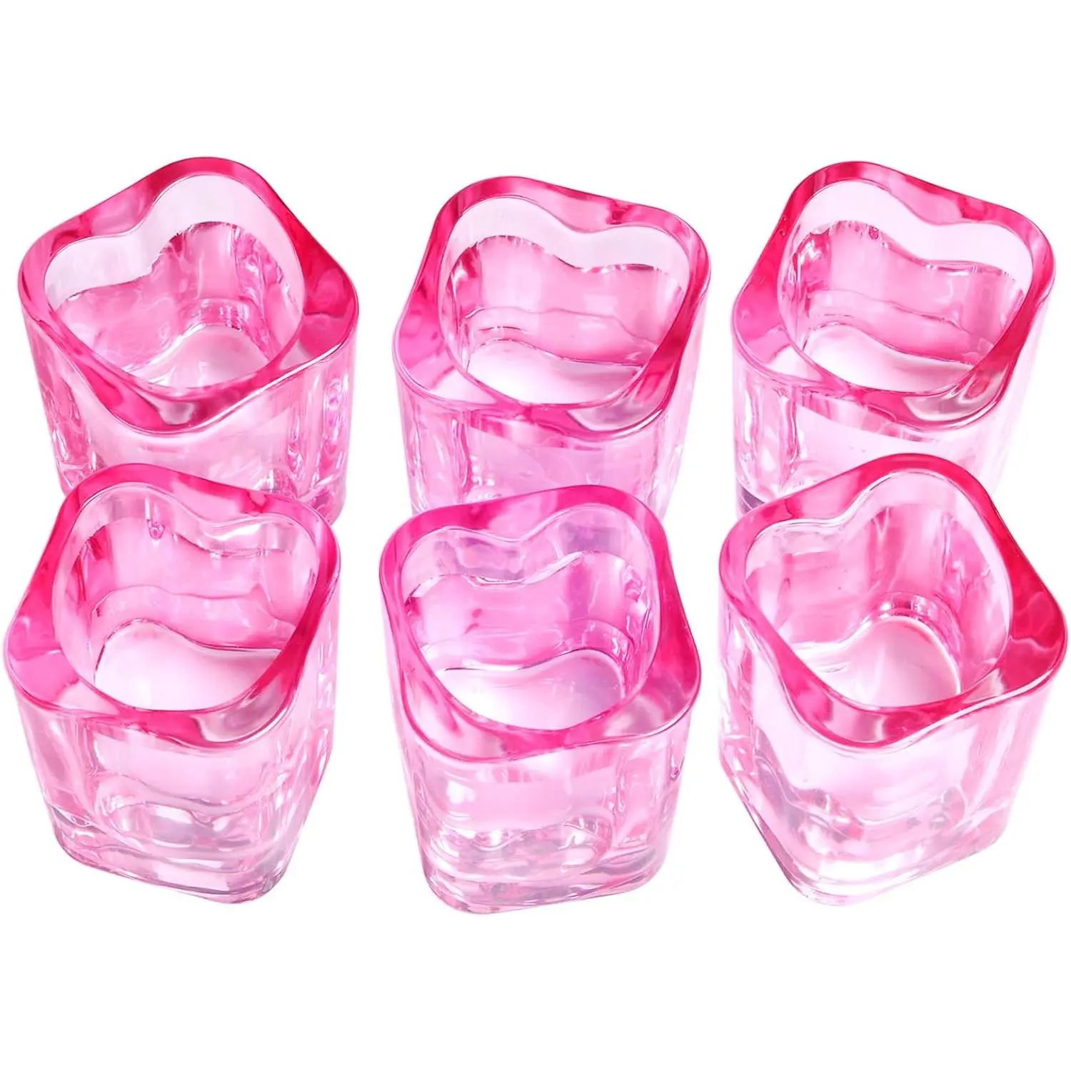 Shot Glasses, 2oz Heavy Base Shot Glasses Sets of 6/Heart Shaped Shot Glasses/Rainbow Shot Glasses/Square Shot Glasses/Espresso Shot Glasses/Bulk Shot Glasses
