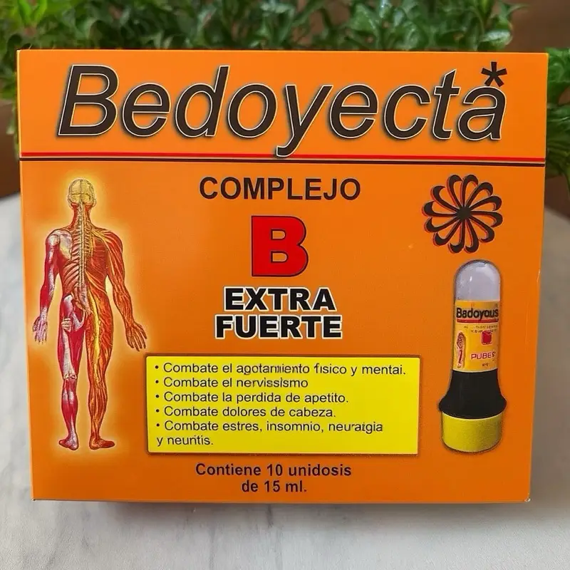 Bedoyecta Complex B B12 Antioxidant Supplement - 10 Single Doses of 15 mL for Healthcare and Edible Fitness, No Gluten, No Gluten-Free - Vitamin