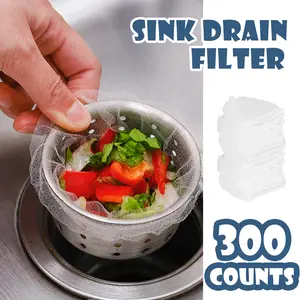 300 Counts Kitchen Sink Strainer Mesh Bag - Universal Fit for All Sinks & Drains