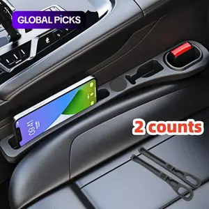 Car Seat Side Filler, PU Leather Car Seat Side Storage Strip, Phone Key Ticket Holder, Car Console Organizer, Car Interior Accessories for Stowing & Tidying #GLOBAL PICKS, Car Essentials