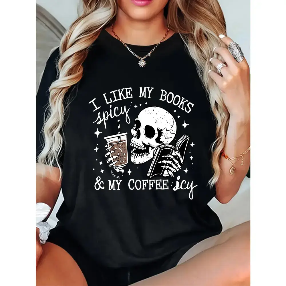 I Like My Books Spicy And My Coffee Icy, Spicy Book Shirt, Smut Reader Gift, Bookish Tee,Fantasy Reader