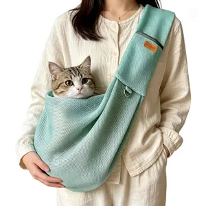 Women's Outdoor Walking Pet Crossbody Bag - Breathable Mesh Sling Carrier with Shoulder Straps for Small Dogs & Cats, Hands-Free Adjustable Puppy Papoose, Lightweight Machine Washable Pet Travel Pouch tiktokshopspringglowup,summervibes Fashionable Plaid s