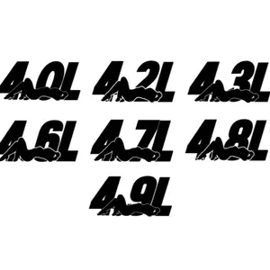 Engine Series 4.0L - 4.9L Premium Vinyl Decal car stickers
