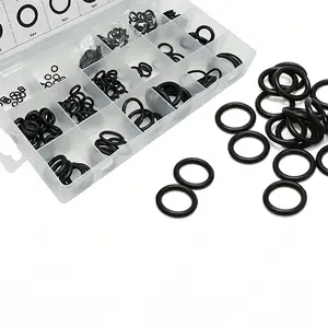10 Sizes Silicone O-Ring Washer Assortment Set, Oil Heat Resistant Long Lasting Sealing Gaskets for Auto Plumbing and Faucet Replacement, Durable and Flexible Seal Rings