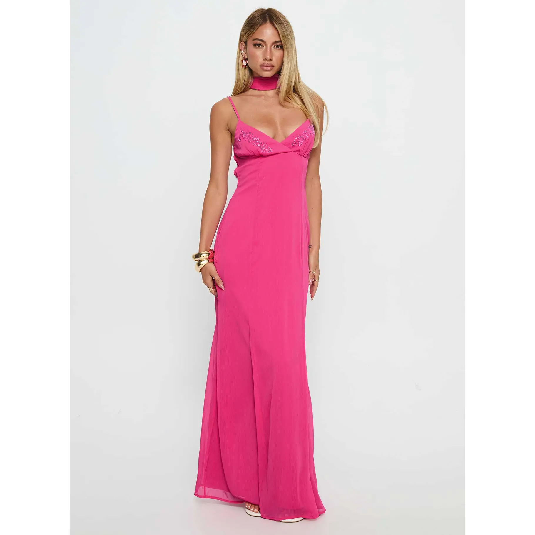 knee length dresses for ladies Janae Silk Maxi Dress main image 1