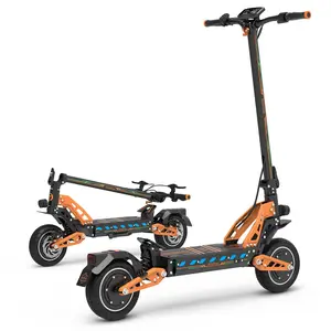 2026 DT10 Dual Motor Adult Off-Road Scooter - Sporty Folding Electric Scooter with Seat, 52V 21Ah, 43MPH, 50 Mile Range, 3300W Peak, 10" Tires, Dual Shock Absorbers, Smart LCD Display, UL2272 Certified