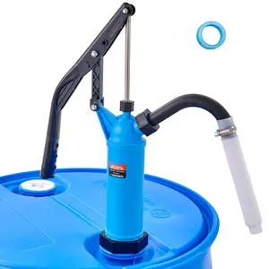 Drum Pump, 9.5 Oz Per Stroke, Lever Action Barrel Pump For 5-55 Gallon Drums, 3-Section Suction Tube Assembly With Hose, Hand Operated Transfer Pump Designed For Water, Alcohol, Corrosive Liquids And Other Common Liquids