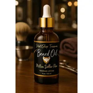 Million Dollar Man Beard Oil Nourishing & Conditioning Formula for Softness & Healthy Shine 4 oz Handmade with Love