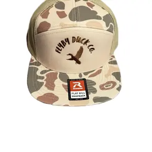 Richardson 7 Panel Sandstone/Duck Camo Trucker Cap