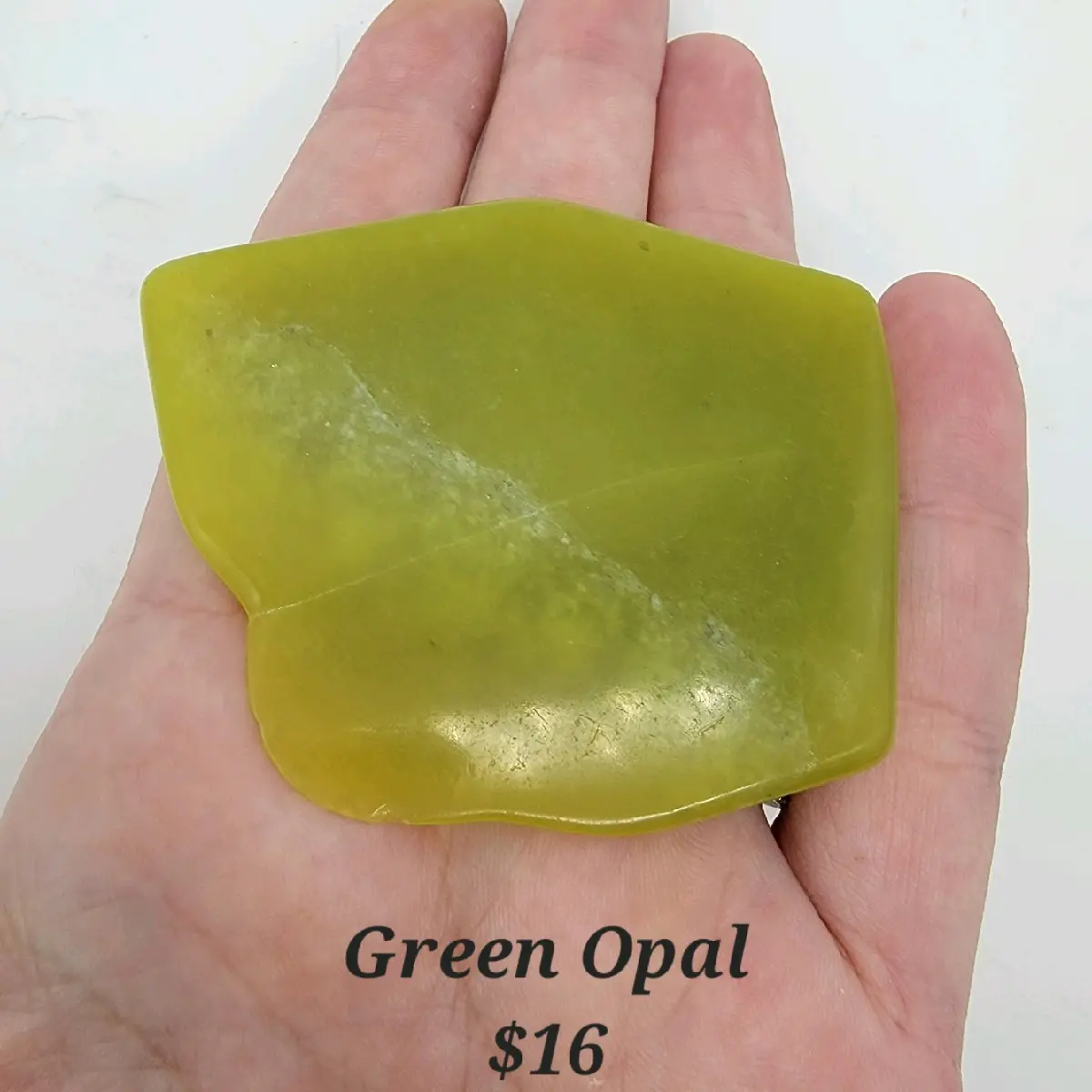 Green Opal Slice - Crystal