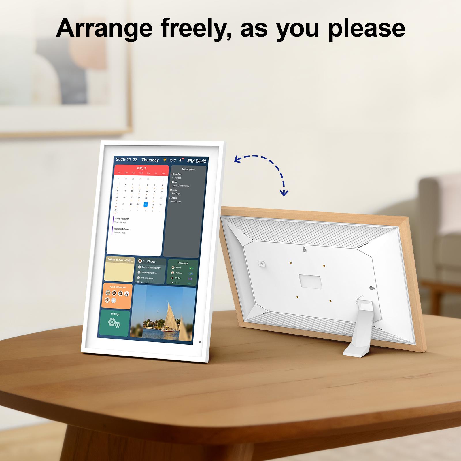 2026 Smart Family Calendar Touchscreen, 15.6 Inch HD Display, WiFi Sync, 64GB Storage, Family Schedule & Chore Manager, Smart Reminders, AiMOR App Sync, Ideal Gift for Parents & Busy Families