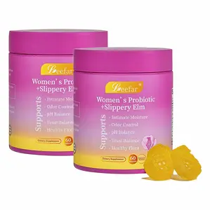 2 Pack LEEFAR Her Probiotics Gummies PP - All in One Solution with Slippery Elm and Prebiotics & Lactobacillus Probiotic Blend for Women's pH Balance and Dryness Hawaiian Pineapple Gummies Dietary Supplement