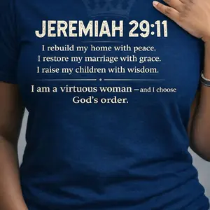 Denim Jeremiah 29:11 Shirt with One Size Fits All Modest Jeans Skirt Pockets & Matching Hand Bag Set Casual Style Womenswear