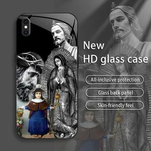 Suitable for [iPhone Xs Max] Jesus New stylish high quality glass protective case affordable anti-drop anti-fingerprint-888