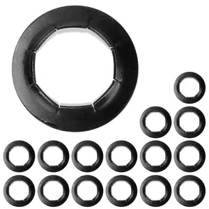 16 count  Wheel Lock Washers Replacement for Hard-to-Find Spring Steel Push-On Pushnuts - Locking Washers Axel Parts fits 5/8"  Axle Rods with Oiled Phosphate Finish