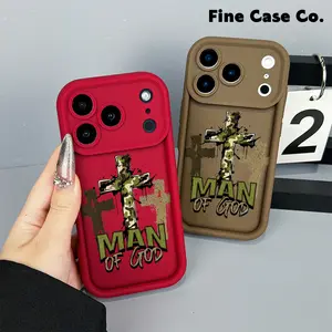 Man of God Christian Faith Soft Phone Case for iPhone 17 Pro Max iPhone 16 Pro 15 Plus 14 Pro 13 12 11 XS Max XS XR and Samsung Galaxy S25 Ultra S24 Plus S23 Shockproof Protective Case
