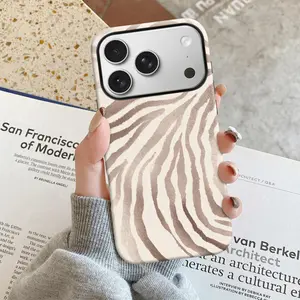 Watercolor Zebra Design Phone Case Double-Layer TPU Shockproof for iPhone 17 Pro Max/16 Pro Max /15Pro Max 15/14/13/12 & Samsung S26 /S25Ultra Trendy Personalized Phone Case