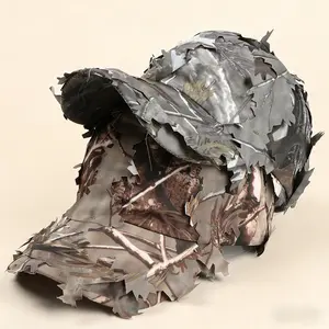 Leaf-Patterned Bionic Camouflage Baseball Cap — American-Style Outdoor Training & Jungle Concealment Hat with Curved Brim and Soft Crown