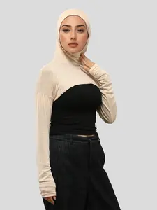 Women's Fashion Plain Neck Sleeve Covers, Lightweight Breathable Sunscreen for Daily Outing, For Muslim, Essential for Summer, Perfect Gift