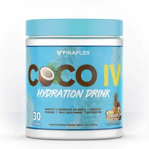 Finaflex COCO IV Hydration Drink Pineapple Coconut Flavor 30 Servings Low Sodium Zero Sugar Electrolyte Formula - Natural, Healthcare