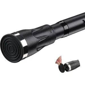 Tension Curtain Rod, 42 to 100 in Adjustable Heavy Duty Black-For Bathroom, Closet, Windows