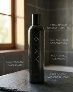 6IXY Soothing Shampoo - Aloe Based + Tea Tree + Lavender Natural Dandruff Relief 8 fl oz / 237 ml, Sulfate-Free, Silicone-Free, Paraben-Free, Phthalate-Free, Frizz-Free, Balances Scalp, Strengthens Hair, Reduces Flaking