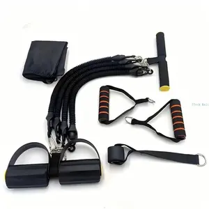 Premium Adjustable Resistance Band Set with Pedal, Handle - Strength Training Equipment for Yoga, Full-Body Workouts, Ideal Fitness Gift