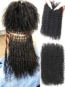 Afro Kinky Bulk Human Hair For Braiding Human Hair Bulk Hair For Dreadlock Natural Color African Braids Hair