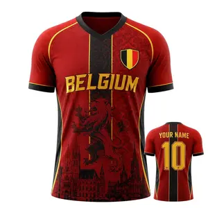 Belgium Football Jersey, Belgium Soccer Shirt, Belgian Flag Fan Gift