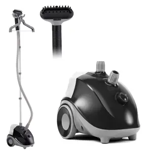 Sweetcrispy Portable Standing Garment Steamer for Clothes, 1500W Powerful Iron with Wheels, 1.7L High-Capacity Water Tank for 55 Min Continuous Steaming, 45-Second Heat-Up Professional Wrinkle Remover, Portable Garment Steamer