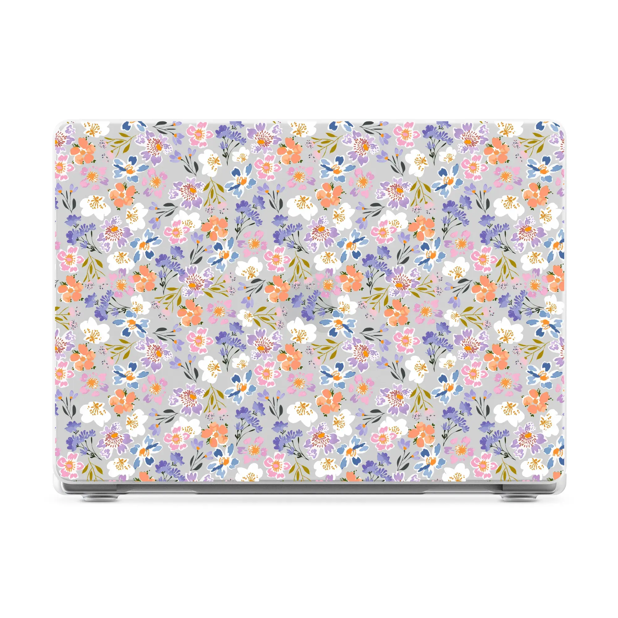 Casely MacBook Case | Poppy Meadows | Pastel Floral Laptop Shell | Snap-on Laptop Shell with Raised Anti-Slip Grip and Bottom Vent Cutouts | Hard Policarbonate Protective Laptop Cover