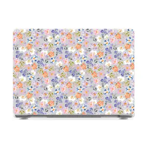 Casely MacBook Case | Poppy Meadows | Pastel Floral Laptop Shell | Snap-on Laptop Shell with Raised Anti-Slip Grip and Bottom Vent Cutouts | Hard Policarbonate Protective Laptop Cover