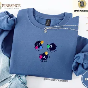 Cute Sprite Sweatshirt, Embroidered Cozy Sprites Crewneck, Gildan 18000, Whimsical Star Sprite Shirt, Cute Cottagecore Gift, Cozy Fall Top E