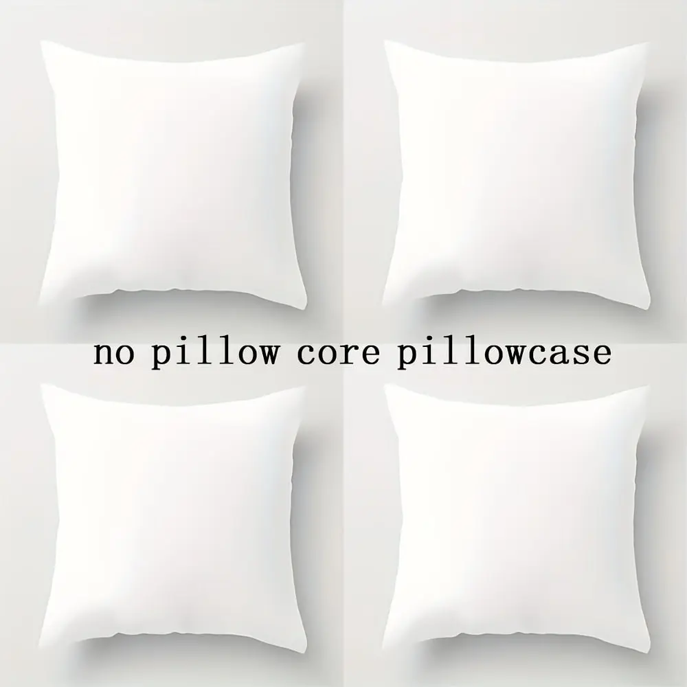 Modern Square Cushion Set, Soft Comfortable Pillow Covers, Ideal Home Decor for Bedroom & Living Room, No Inserts Included, Replacement Cushion Cover, Sofa Cushion Cover