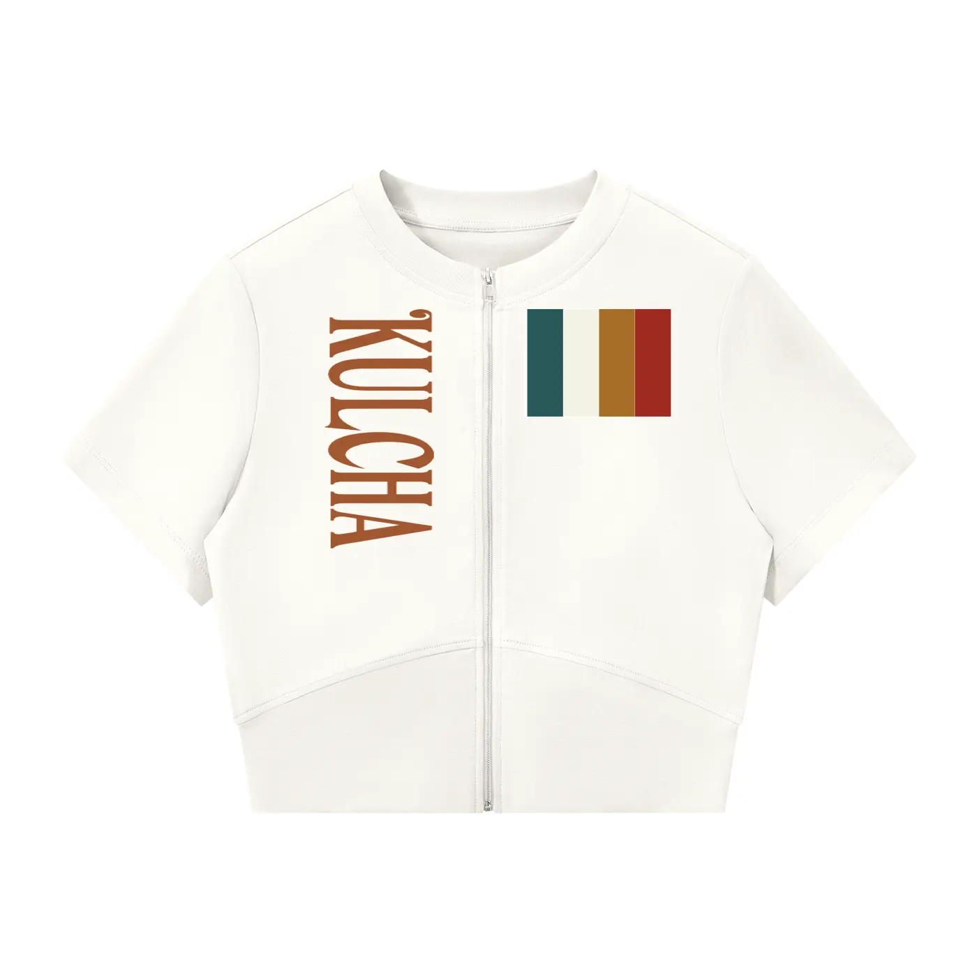Kulcha-Women’s Paneling Full Zip T-Shirt