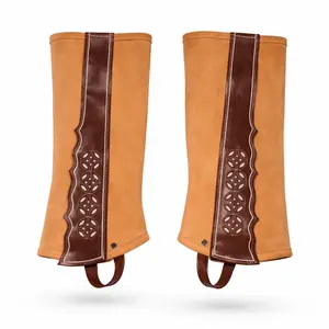 Polainas (L) Charro Gamuza Rescadas Half Chaps