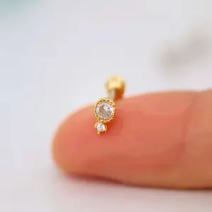 Circle Star Cartilage Labret • Small Unique Tragus Earring • 18g 20g Threadless Pushback Helix Studs • Venus Empowerment • Female Symbol