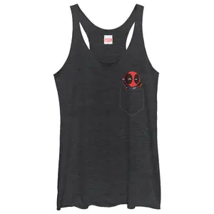 Women's Marvel Deadpool Mini Pocket Friend Racerback Tank Top