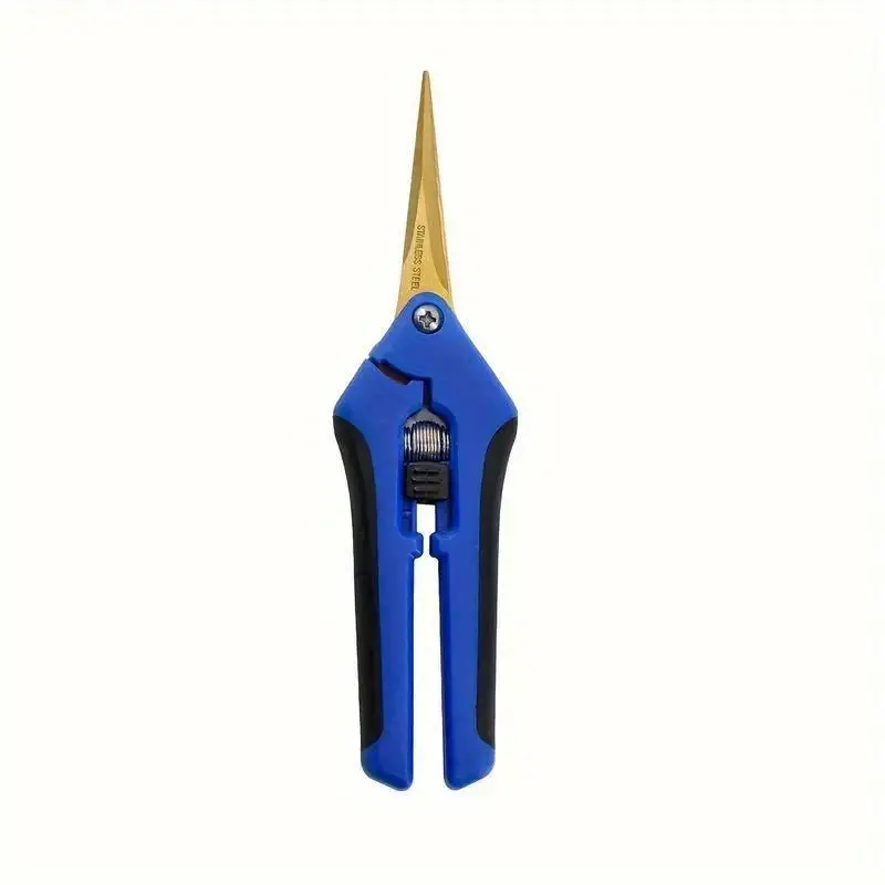 1pc Stainless Steel Precision Blade Gardening Pruning Shears - Home Improvement Hand Snips (Blue)