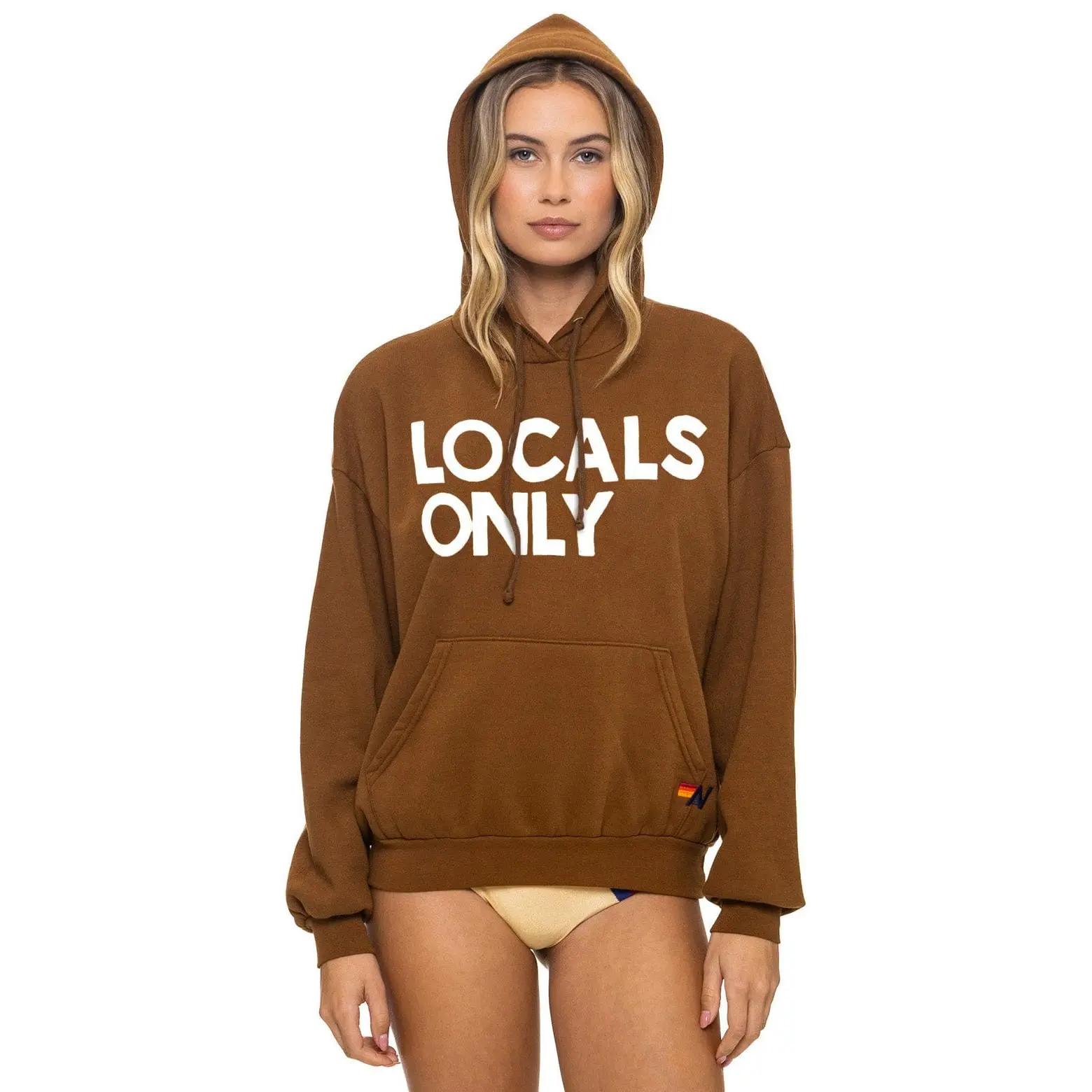 LOCALS ONLY RELAXED PULLOVER HOODIE - CINNAMON