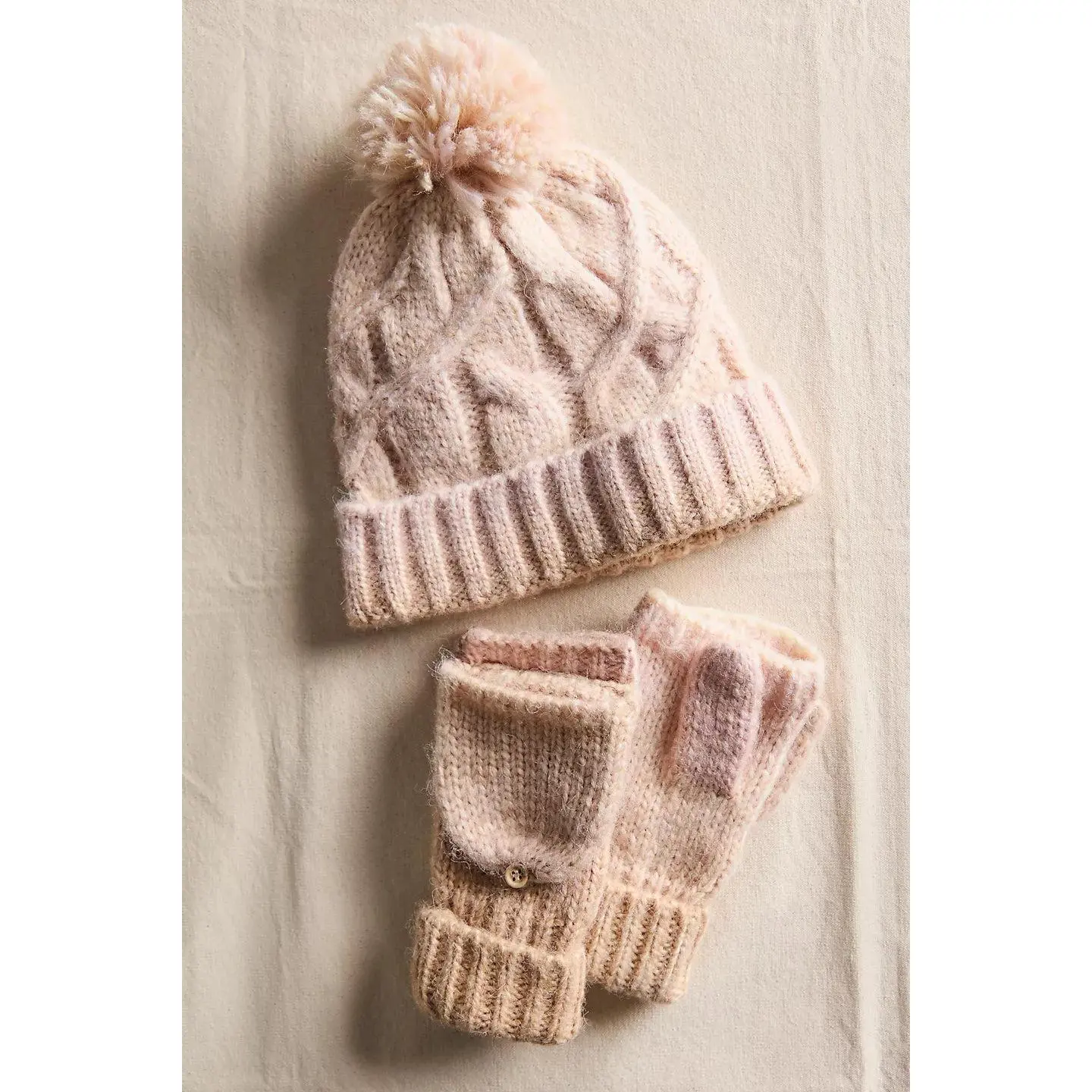 Free People Rainbow Hat And Glove Set